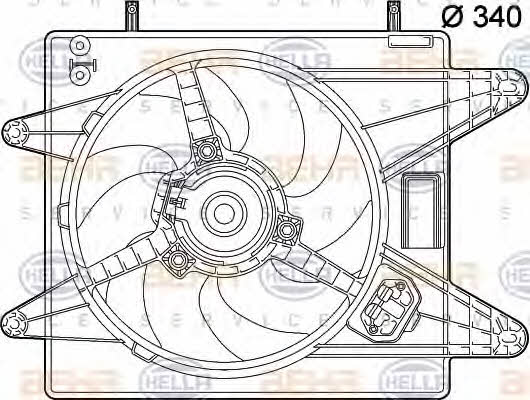 Behr-Hella 8EW 351 039-431 Hub, engine cooling fan wheel 8EW351039431