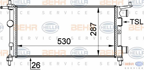 Behr-Hella 8MK 376 722-441 Radiator, engine cooling 8MK376722441
