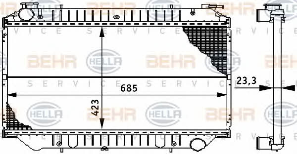 Behr-Hella 8MK 376 722-581 Radiator, engine cooling 8MK376722581