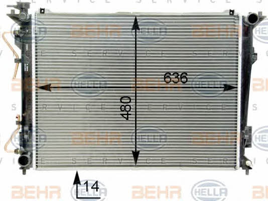 Behr-Hella 8MK 376 763-731 Radiator, engine cooling 8MK376763731
