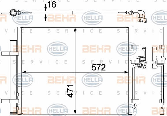 Cooler Module Behr-Hella 8FC 351 303-201