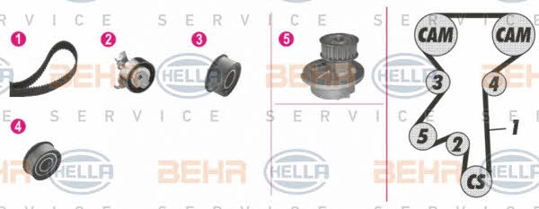 Behr-Hella 8MP 376 807-821 Water pump 8MP376807821