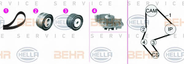 Behr-Hella 8MP 376 816-801 Water pump 8MP376816801