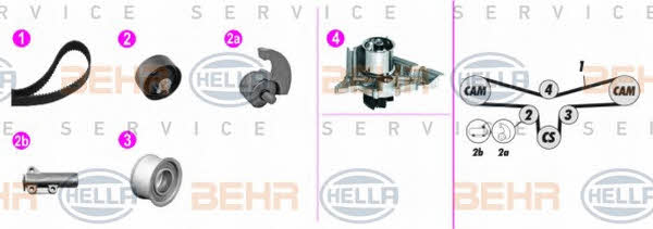 Behr-Hella 8MP 376 816-851 Water pump 8MP376816851