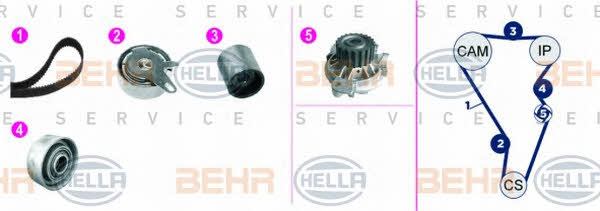 Behr-Hella 8MP 376 817-851 Water pump 8MP376817851