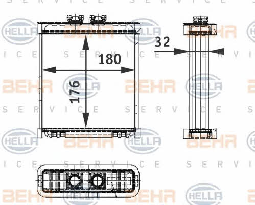 Behr-Hella 8FH 351 311-121 Heat exchanger, interior heating 8FH351311121