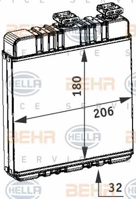 Behr-Hella 8FH 351 311-141 Heat exchanger, interior heating 8FH351311141