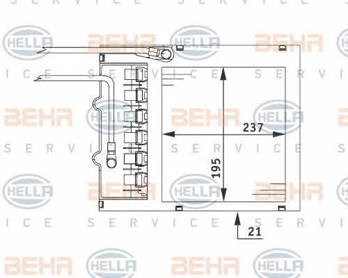 Behr-Hella 8FH 351 311-151 Heat exchanger, interior heating 8FH351311151