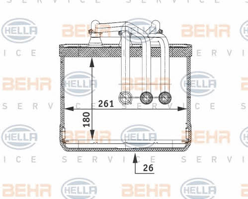Behr-Hella 8FH 351 311-211 Heat exchanger, interior heating 8FH351311211