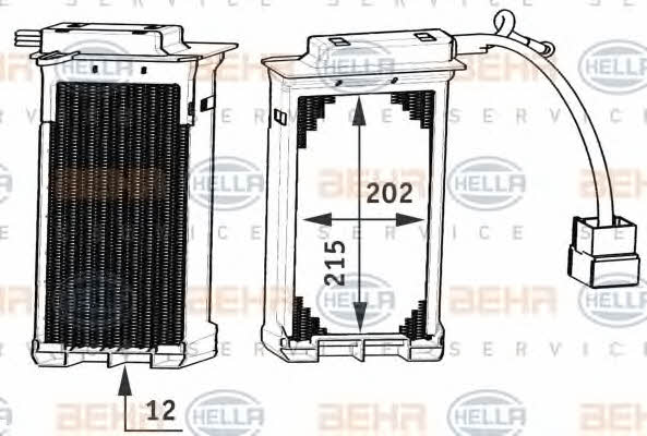 Behr-Hella 8FH 351 311-251 Heat exchanger, interior heating 8FH351311251