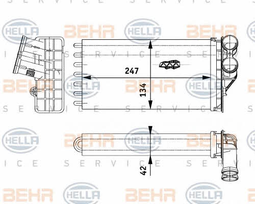 Behr-Hella 8FH 351 311-261 Heat exchanger, interior heating 8FH351311261