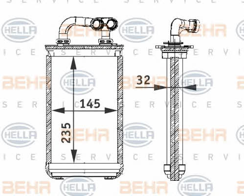 Behr-Hella 8FH 351 311-291 Heat exchanger, interior heating 8FH351311291