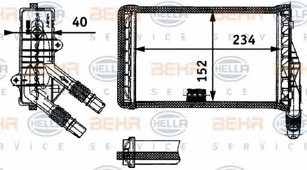 Behr-Hella 8FH 351 311-311 Heat exchanger, interior heating 8FH351311311