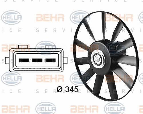 Hub, engine cooling fan wheel Behr-Hella 8EW 009 144-511