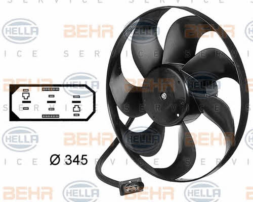 Hub, engine cooling fan wheel Behr-Hella 8EW 009 144-531