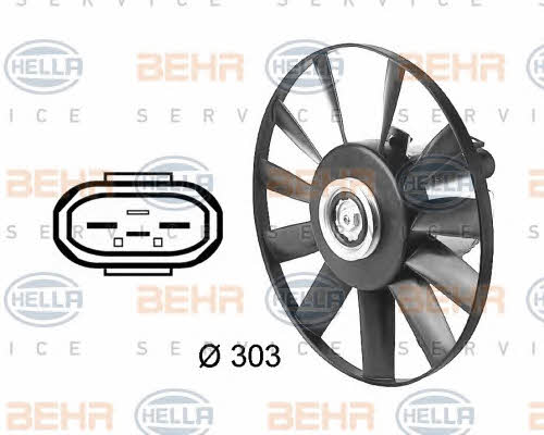 Hub, engine cooling fan wheel Behr-Hella 8EW 009 144-541