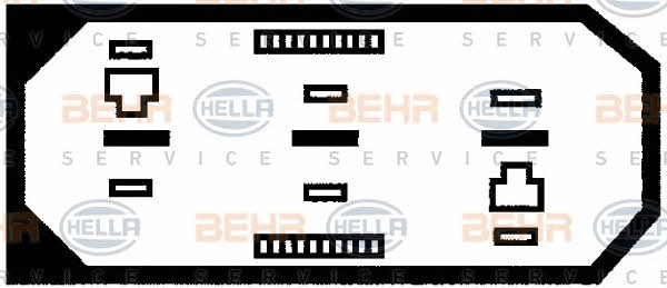 Hub, engine cooling fan wheel Behr-Hella 8EW 009 144-581