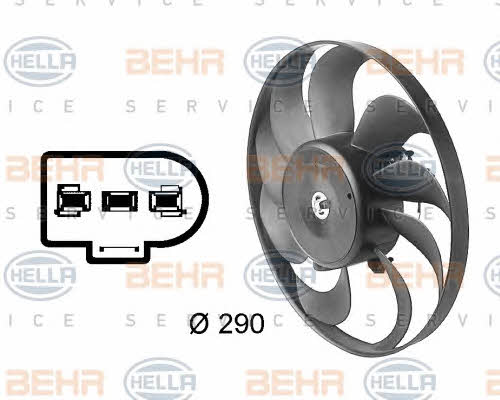 Hub, engine cooling fan wheel Behr-Hella 8EW 009 144-601