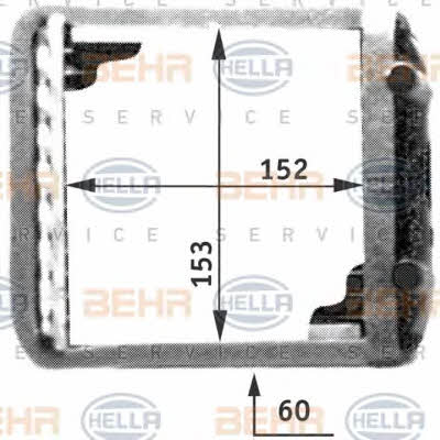 Behr-Hella 8FH 351 311-371 Heat exchanger, interior heating 8FH351311371