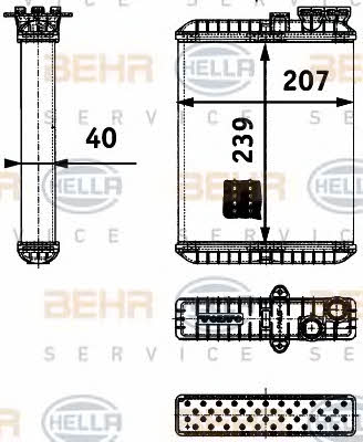 Behr-Hella 8FH 351 311-391 Heat exchanger, interior heating 8FH351311391