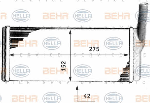 Behr-Hella 8FH 351 311-531 Heat exchanger, interior heating 8FH351311531