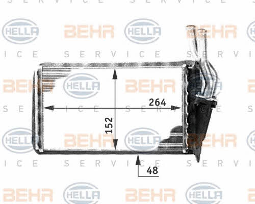 Behr-Hella 8FH 351 311-561 Heat exchanger, interior heating 8FH351311561