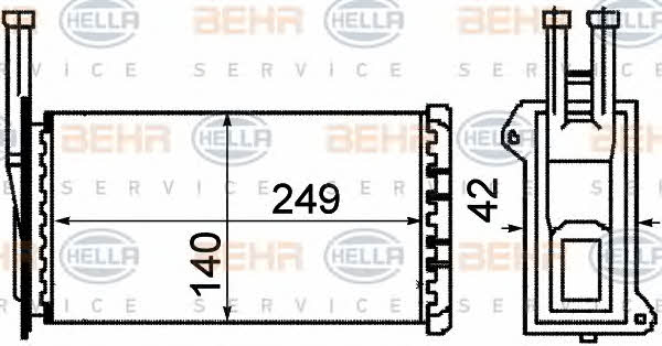 Behr-Hella 8FH 351 311-571 Heat exchanger, interior heating 8FH351311571