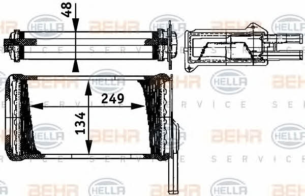 Behr-Hella 8FH 351 311-581 Heat exchanger, interior heating 8FH351311581