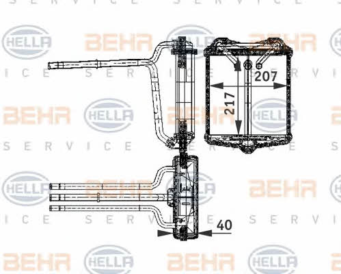 Behr-Hella 8FH 351 311-601 Heat exchanger, interior heating 8FH351311601