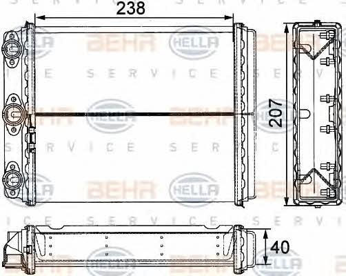 Behr-Hella 8FH 351 311-611 Heat exchanger, interior heating 8FH351311611