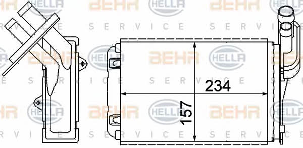 Behr-Hella 8FH 351 311-631 Heat exchanger, interior heating 8FH351311631