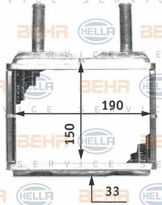 Behr-Hella 8FH 351 311-771 Heat exchanger, interior heating 8FH351311771