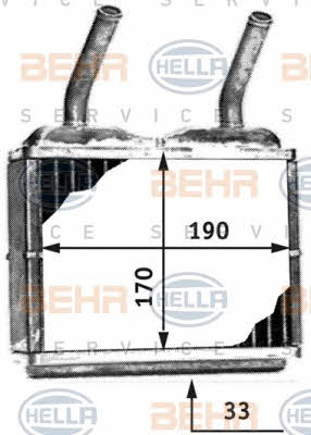 Behr-Hella 8FH 351 311-781 Heat exchanger, interior heating 8FH351311781