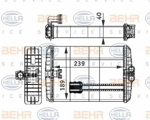 Behr-Hella 8FH 351 312-021 Heat exchanger, interior heating 8FH351312021