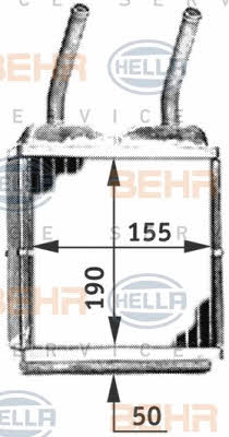 Behr-Hella 8FH 351 312-031 Heat exchanger, interior heating 8FH351312031