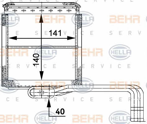 Behr-Hella 8FH 351 312-041 Heat exchanger, interior heating 8FH351312041
