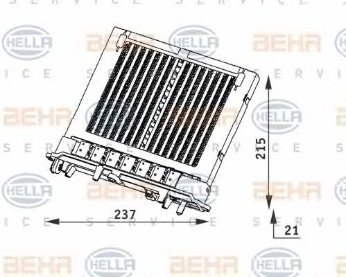 Behr-Hella 8FH 351 312-101 Heat exchanger, interior heating 8FH351312101