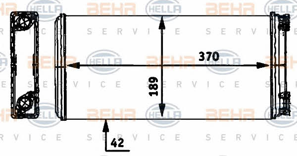 Behr-Hella 8FH 351 312-361 Heat exchanger, interior heating 8FH351312361