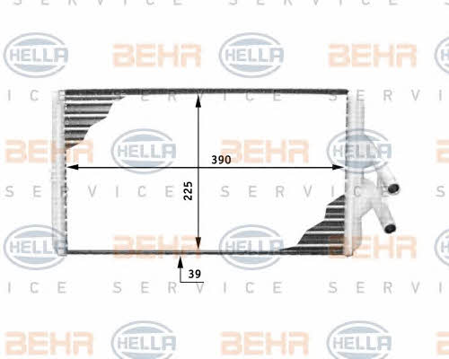 Behr-Hella 8FH 351 312-381 Heat exchanger, interior heating 8FH351312381