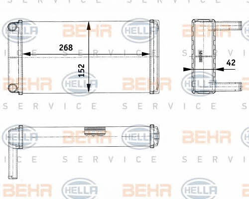 Behr-Hella 8FH 351 312-401 Heat exchanger, interior heating 8FH351312401