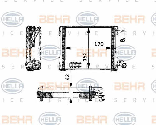 Behr-Hella 8FH 351 312-721 Heat exchanger, interior heating 8FH351312721