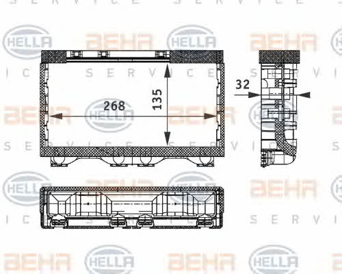 Behr-Hella 8FH 351 312-751 Heat exchanger, interior heating 8FH351312751