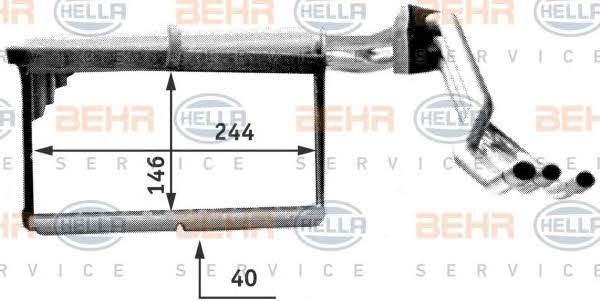 Behr-Hella 8FH 351 312-771 Heat exchanger, interior heating 8FH351312771