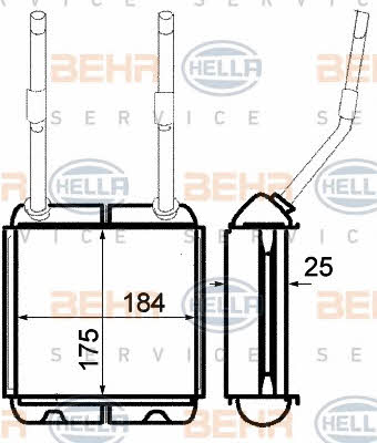 Behr-Hella 8FH 351 313-031 Heat exchanger, interior heating 8FH351313031