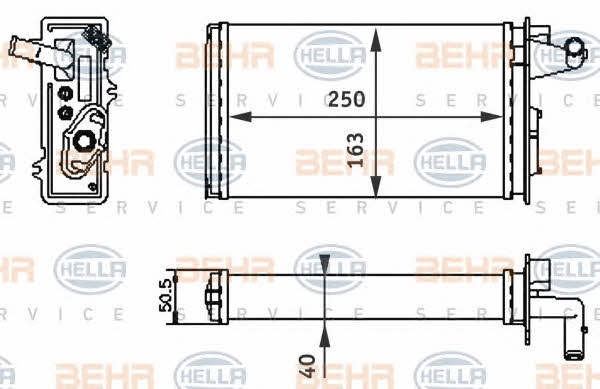 Behr-Hella 8FH 351 313-041 Heat exchanger, interior heating 8FH351313041