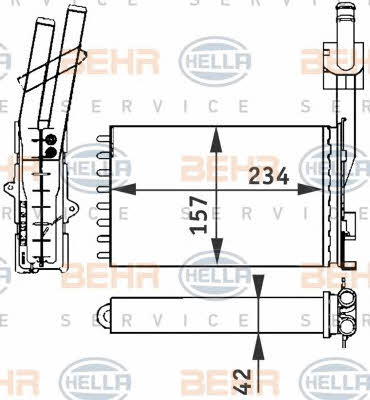Behr-Hella 8FH 351 313-051 Heat exchanger, interior heating 8FH351313051