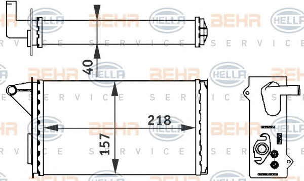 Behr-Hella 8FH 351 313-061 Heat exchanger, interior heating 8FH351313061