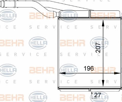 Behr-Hella 8FH 351 313-091 Heat exchanger, interior heating 8FH351313091