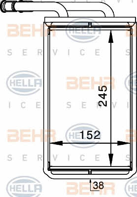 Behr-Hella 8FH 351 313-101 Heat exchanger, interior heating 8FH351313101