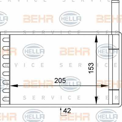 Behr-Hella 8FH 351 313-111 Heat exchanger, interior heating 8FH351313111